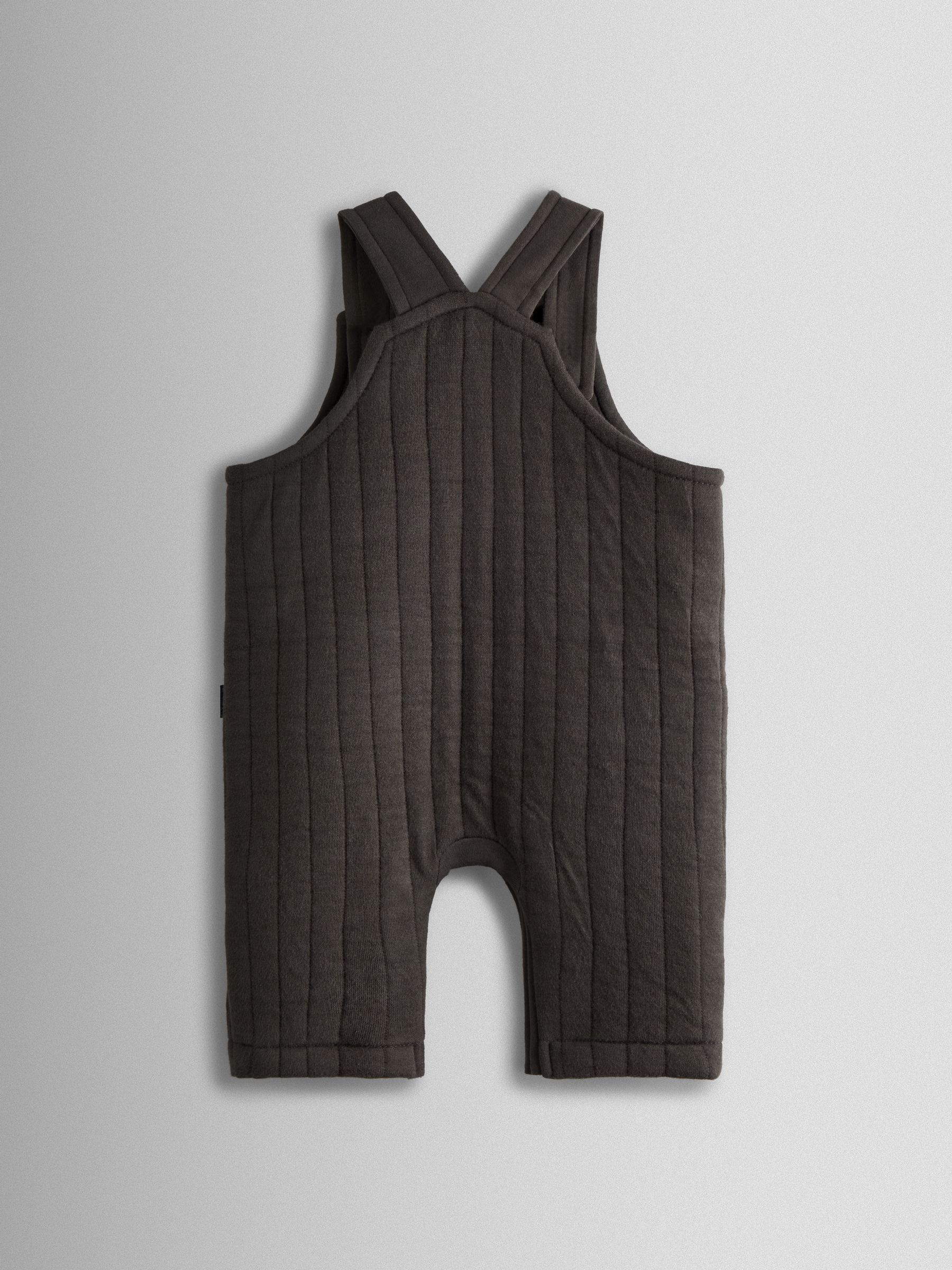 Antracietgrijs panda - JoJo Maman Bébé 2-Piece Quilted Dungarees & Top Set
