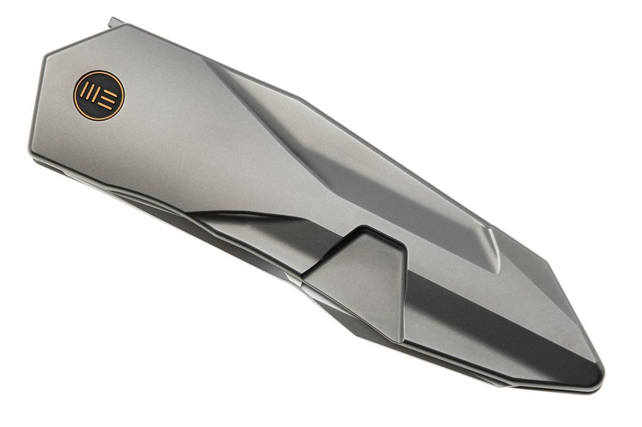 WE Knife Solid WE22028-2, CPM-20CV Bead Blasted Titanium, zakmes