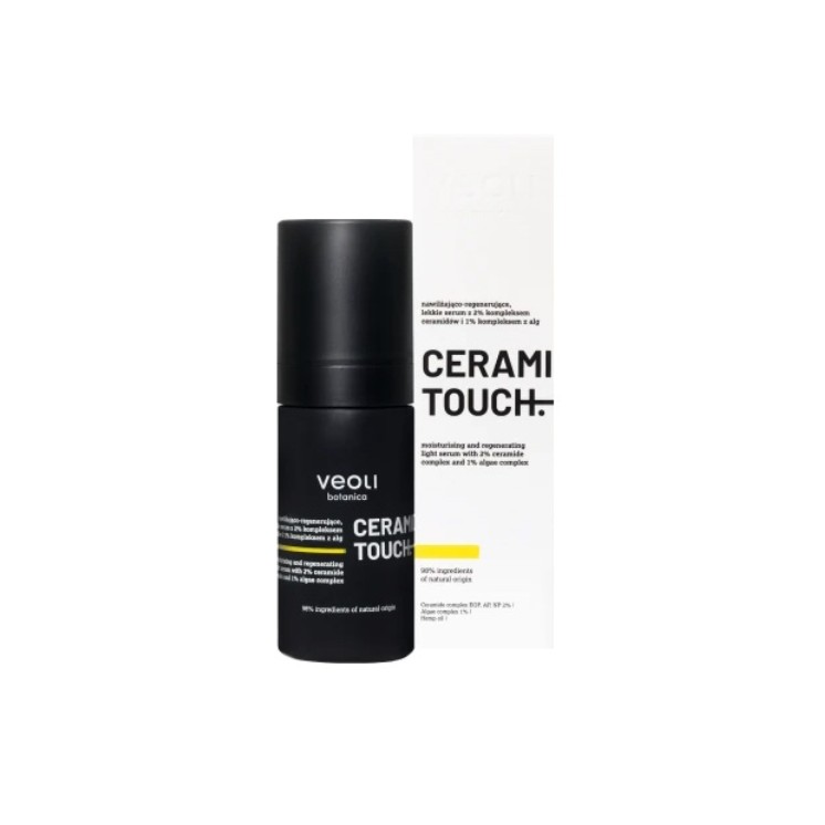 Veoli Botanica Ceramide Touch Feuchtigkeitsspendendes und regenerierendes Gesichtsserum in leichter Version, 30 ml
