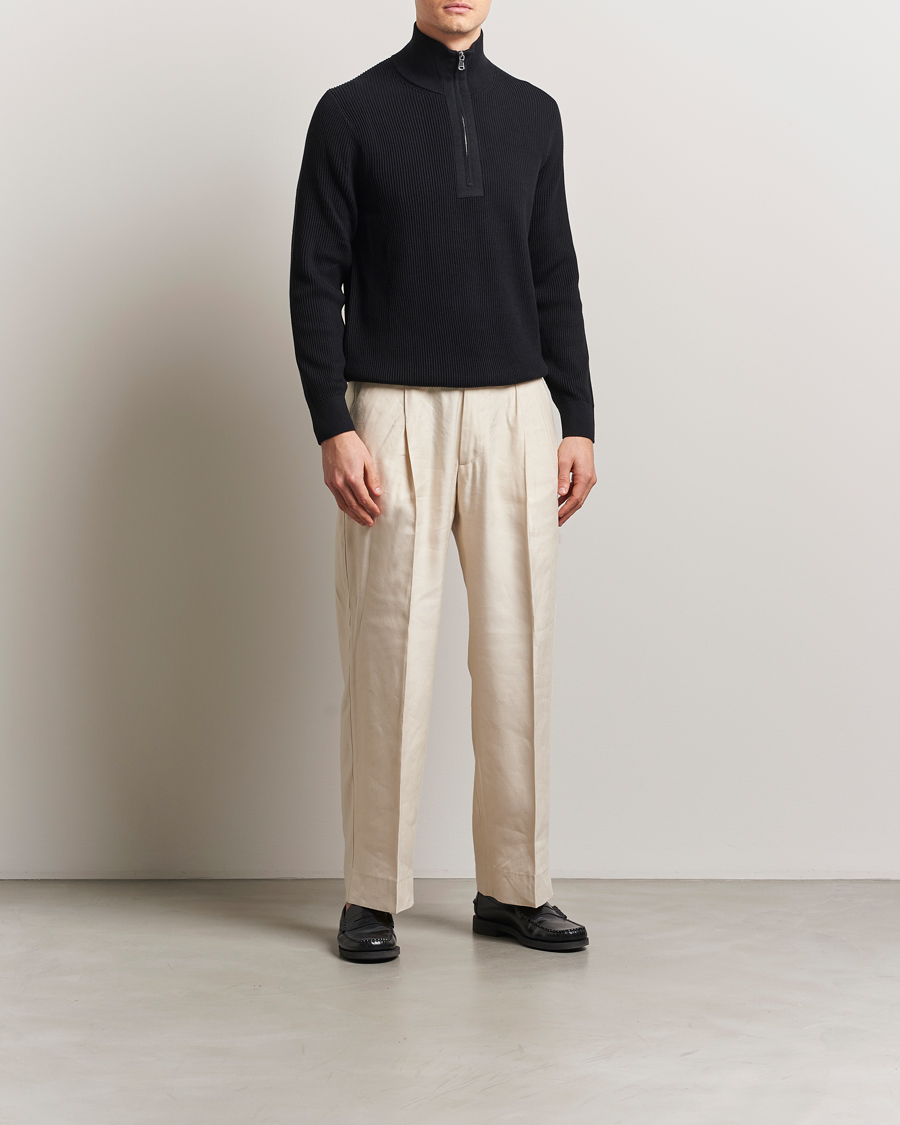 J.Lindeberg Alex Knitted Half-Zip Black