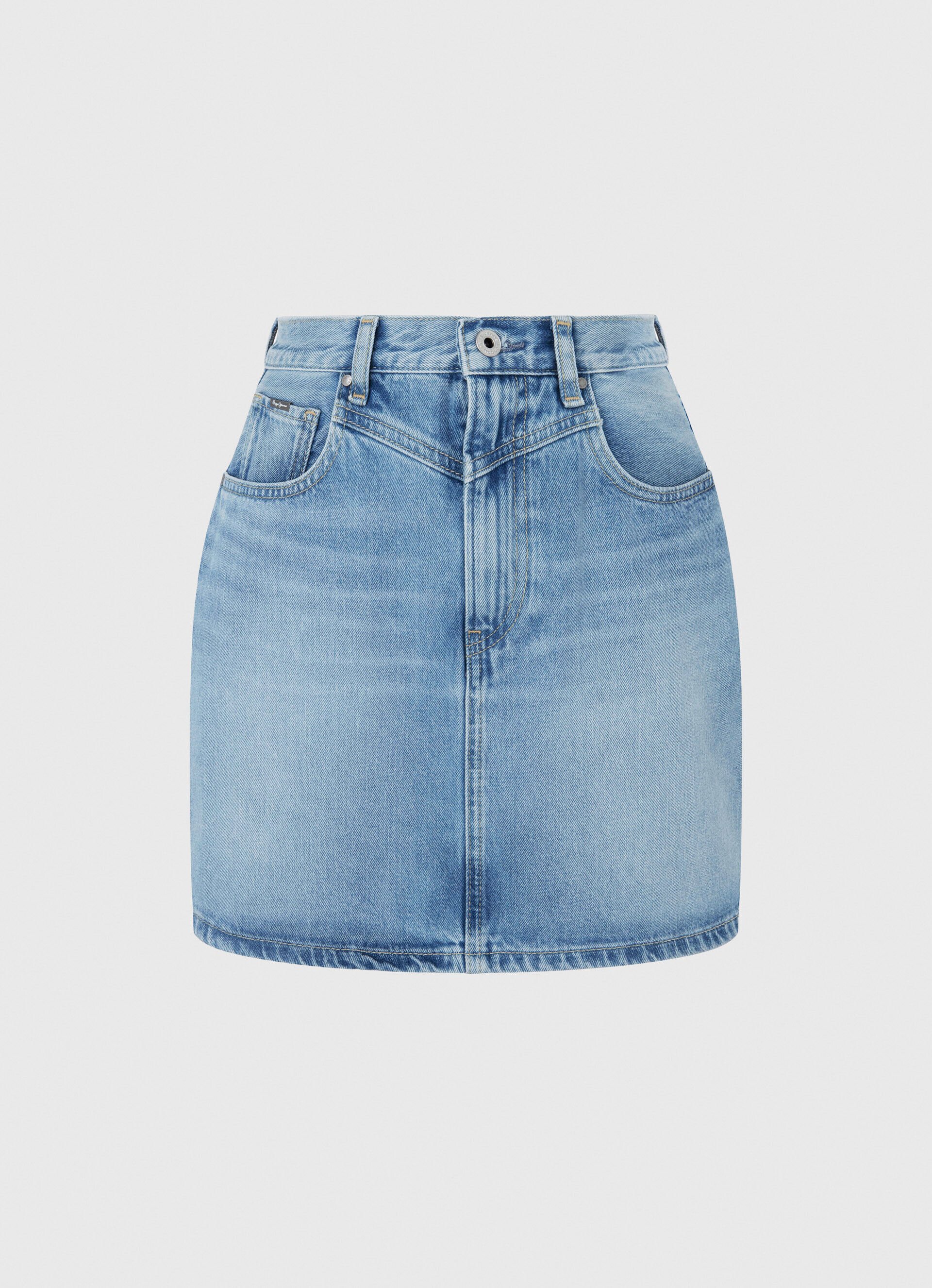 Saia jeans de corte regular - jeans
