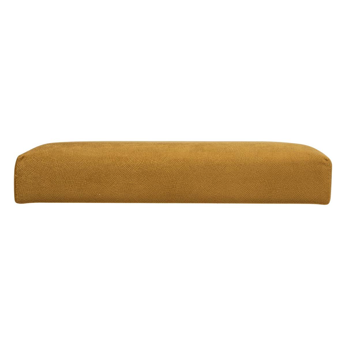 Pouf pliant et coffre de rangement en tissu jaune moutarde 38 x 38 cm