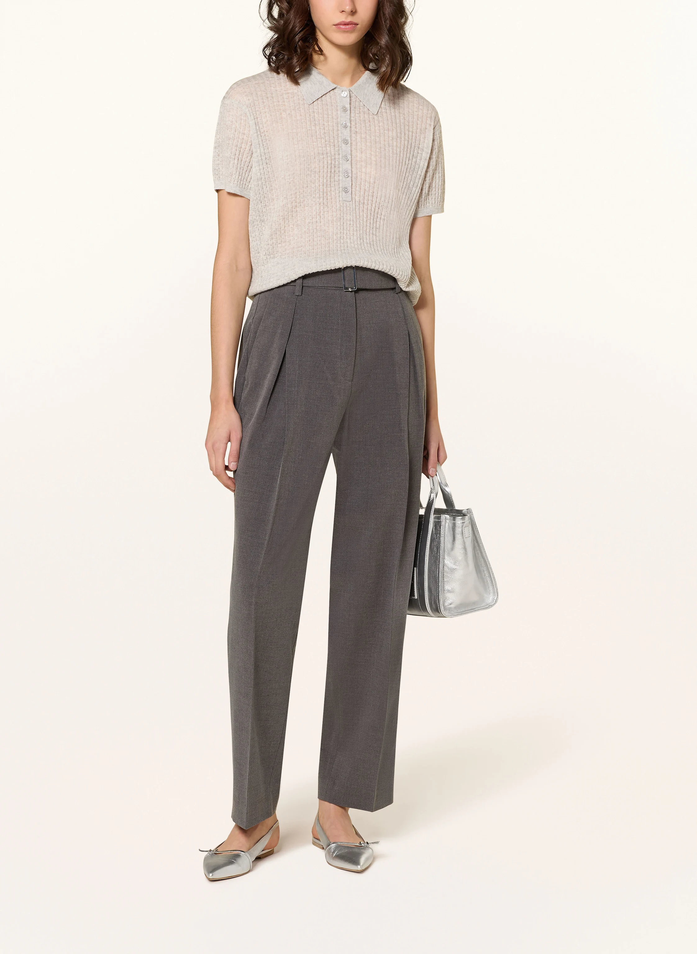 MRS & HUGS Strick-Poloshirt mit Cashmere