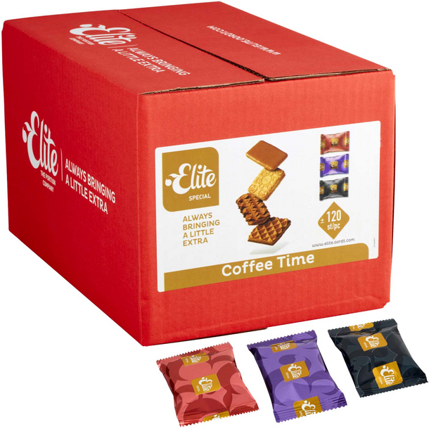 Biscuits Coffee Time assortiment Elite - Carton de 120 pièces