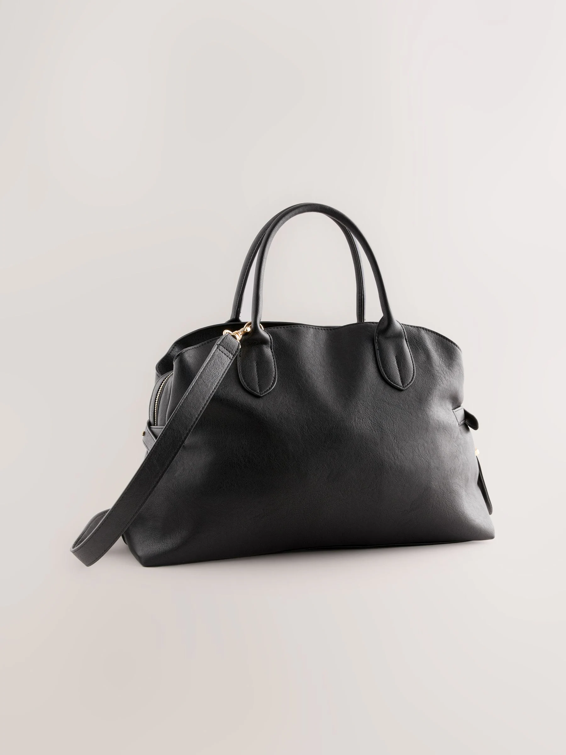 Zwart - Grote shopper met bedeltjes