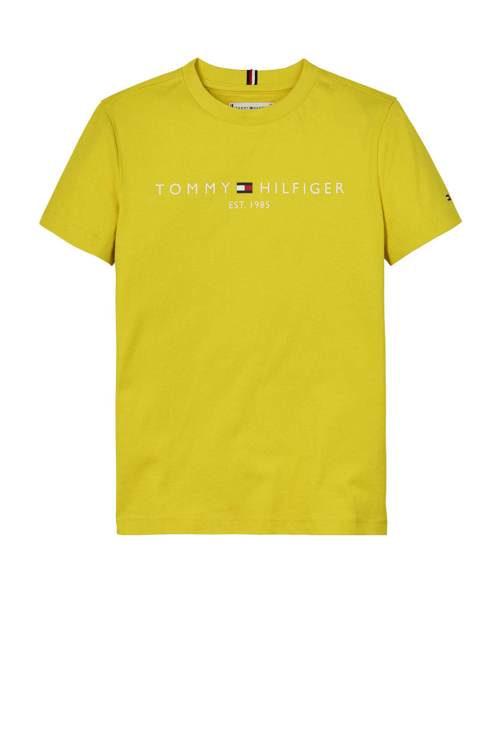 Tommy Hilfiger T-shirt met logo knalgeel