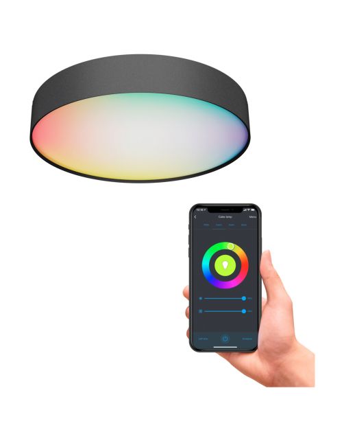 Calex Smart Fabric Ceiling Light 30cm 16w 3000-6500k Rgb - Lichtbron -