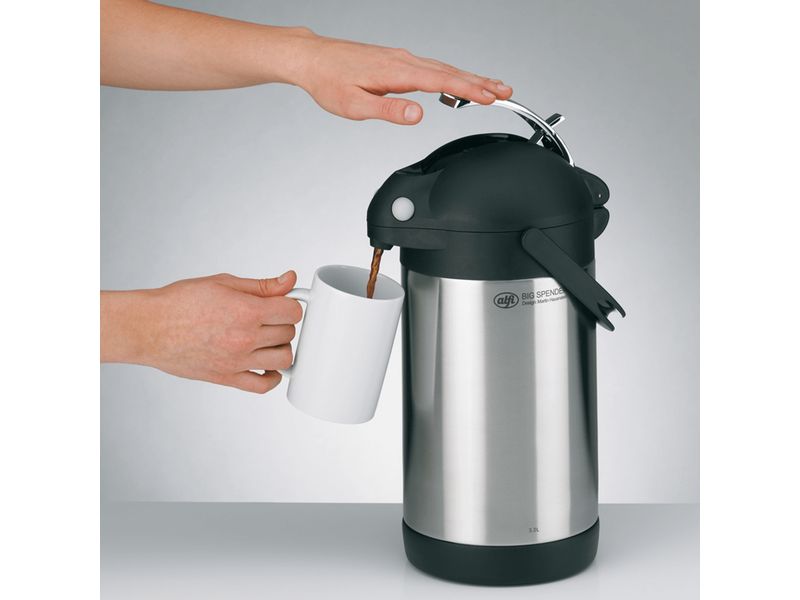 Alfi Thermoskanne Big Spender 3000 ml, Silber Isolierte Thermoskanne
