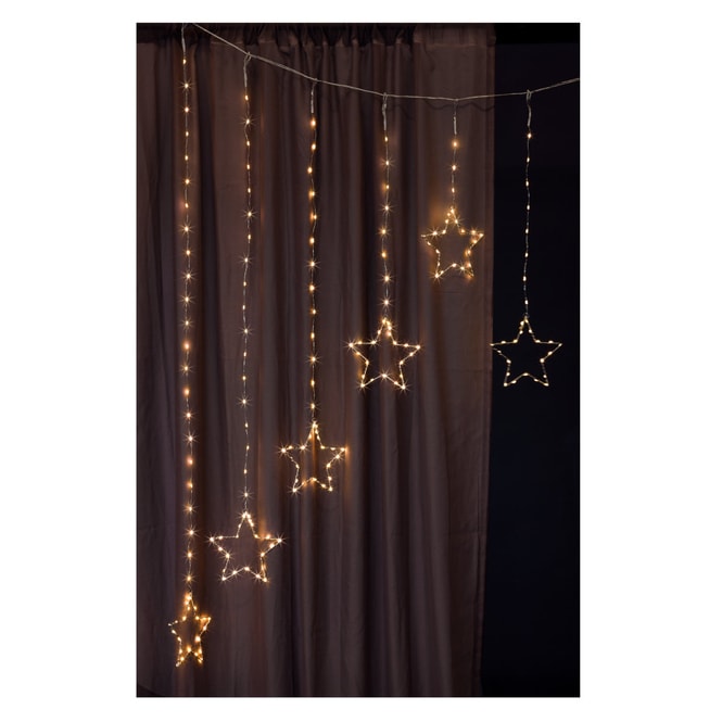 325er LED-Lichtervorhang - Sterne - ca. 120 x 120 cm