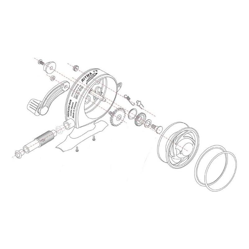 Pieces Detachees Pour Moulinet Truite Peerless Bam Ritma 72 D Et 73 D