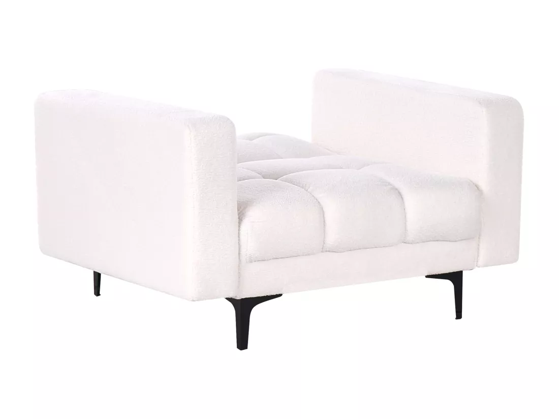 Fauteuil ALNES Bouclé Blanc