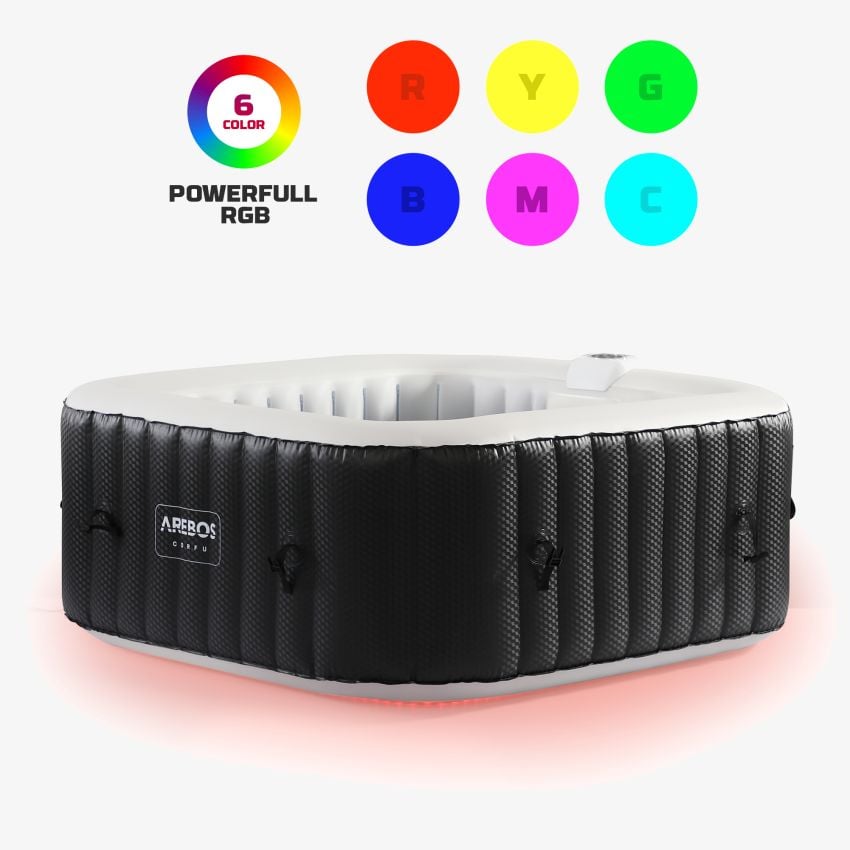 Spa Pool Corfu quadratisch 1.54mx1.54m mit LED