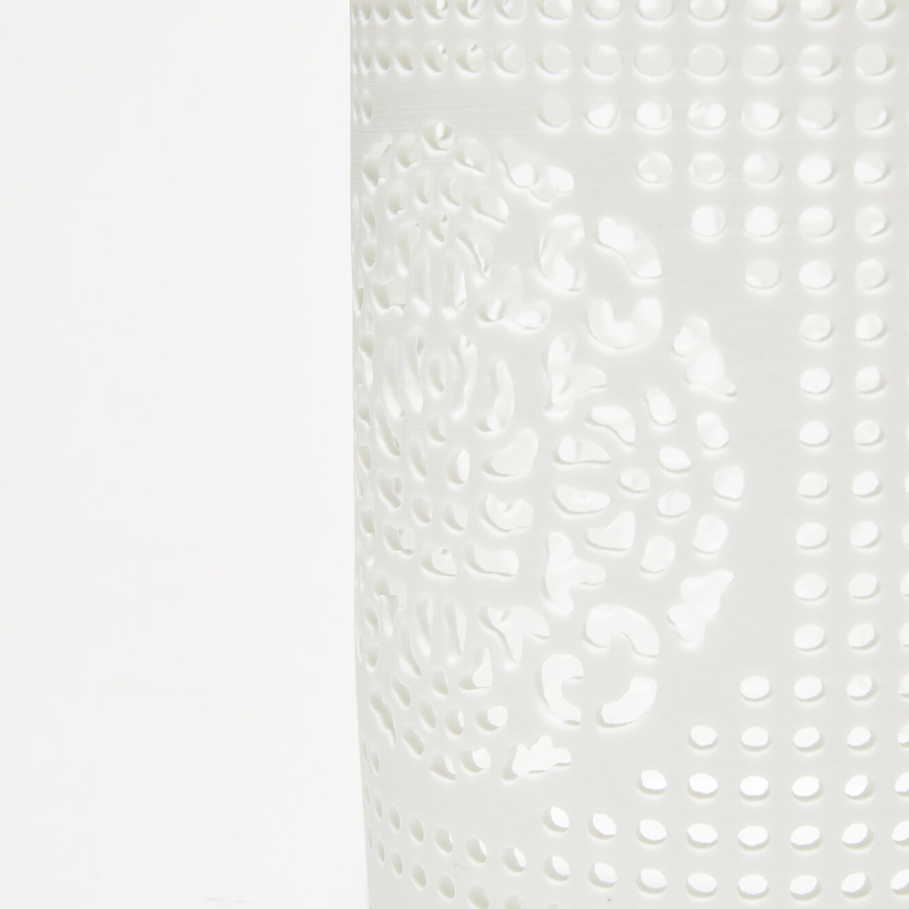 Pomax Photophore en Porcelaine Sweet blanc - D.7.5xH.9.2 cm