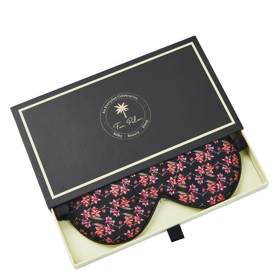 Fan Palm Sleeping Eye Mask Flawless Black 20x10cm