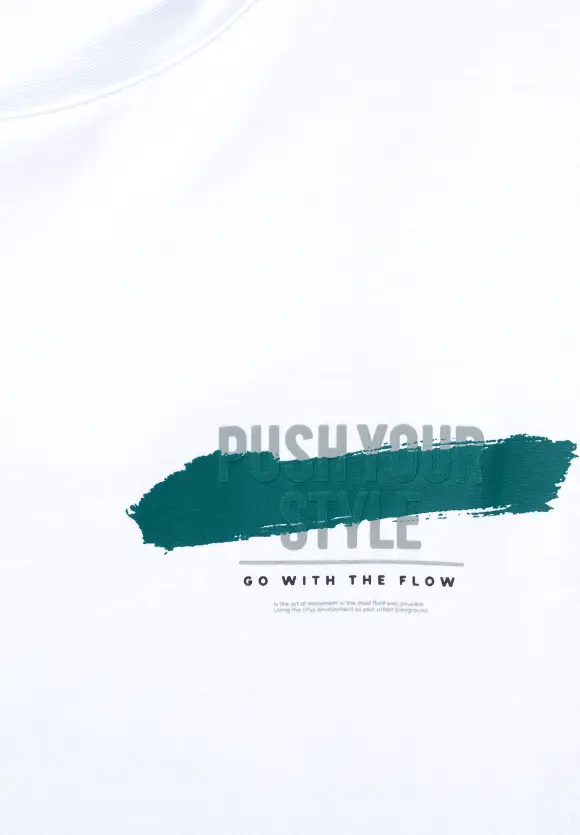 T-Shirt mit Wordingprint - White