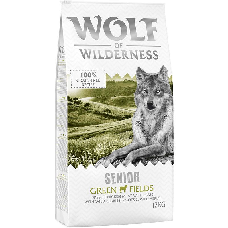 Wolf of Wilderness Senior Green Fields, agneau