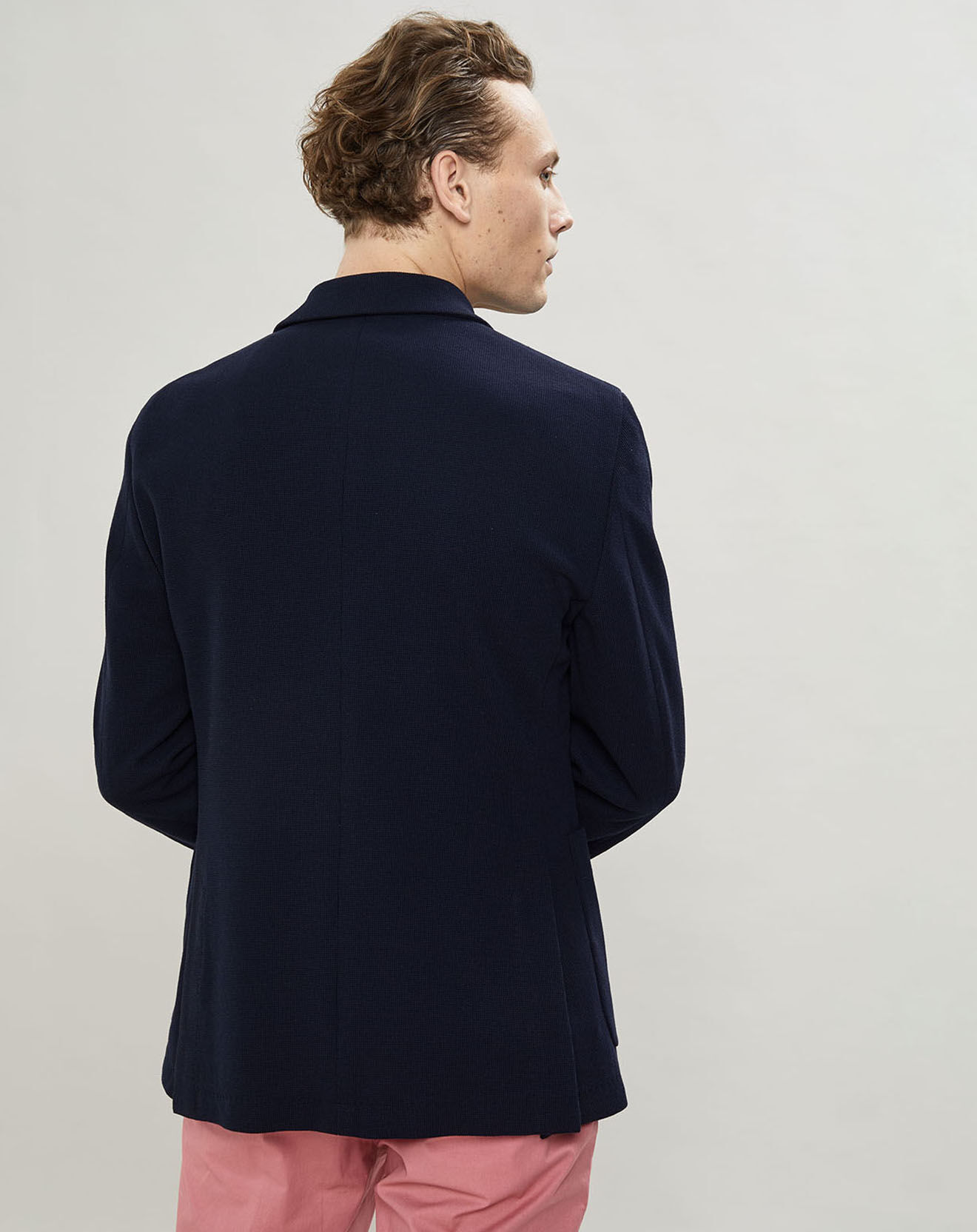 Hackett London Veste  en tricot unie bleu marine