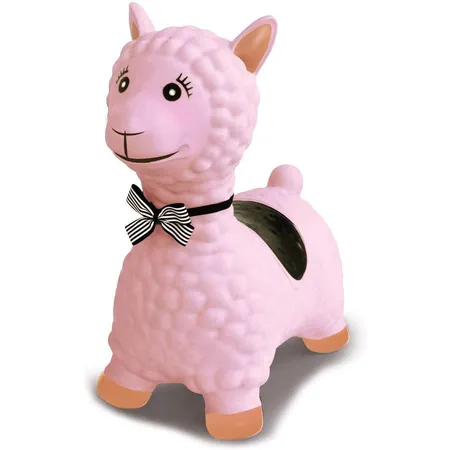 Jamara Hüpftier Lama rosa mit Pumpe