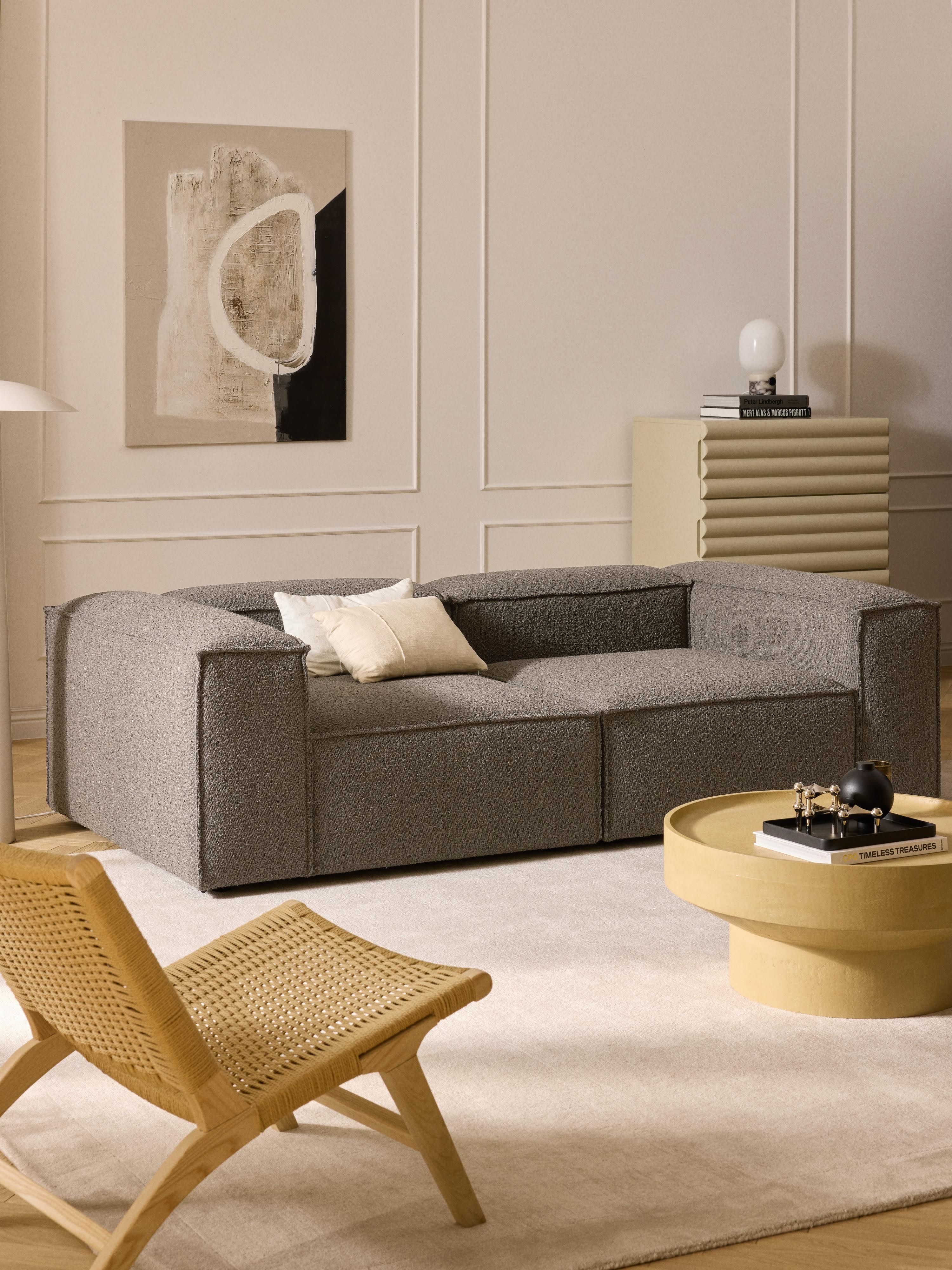 Modulaire bank Lennon (3-zits) uit bouclé