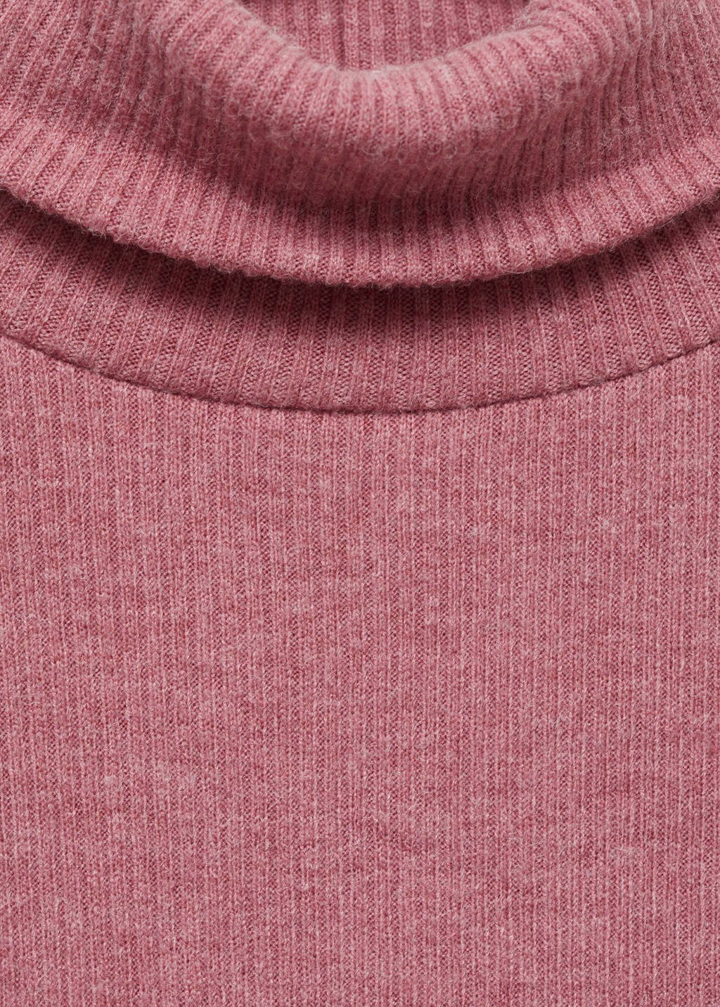 MANGO TEEN ribgebreide maxi jurk oudroze