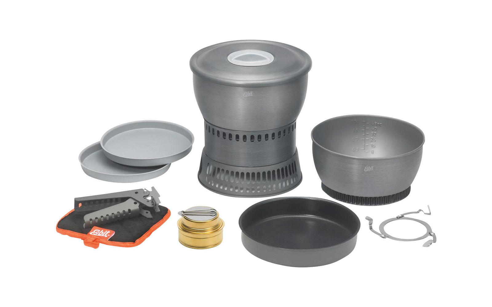 Esbit Spiritus-Kochset 2.35L - ohne Antihaftbeschichtung hardanodisiertes Aluminium