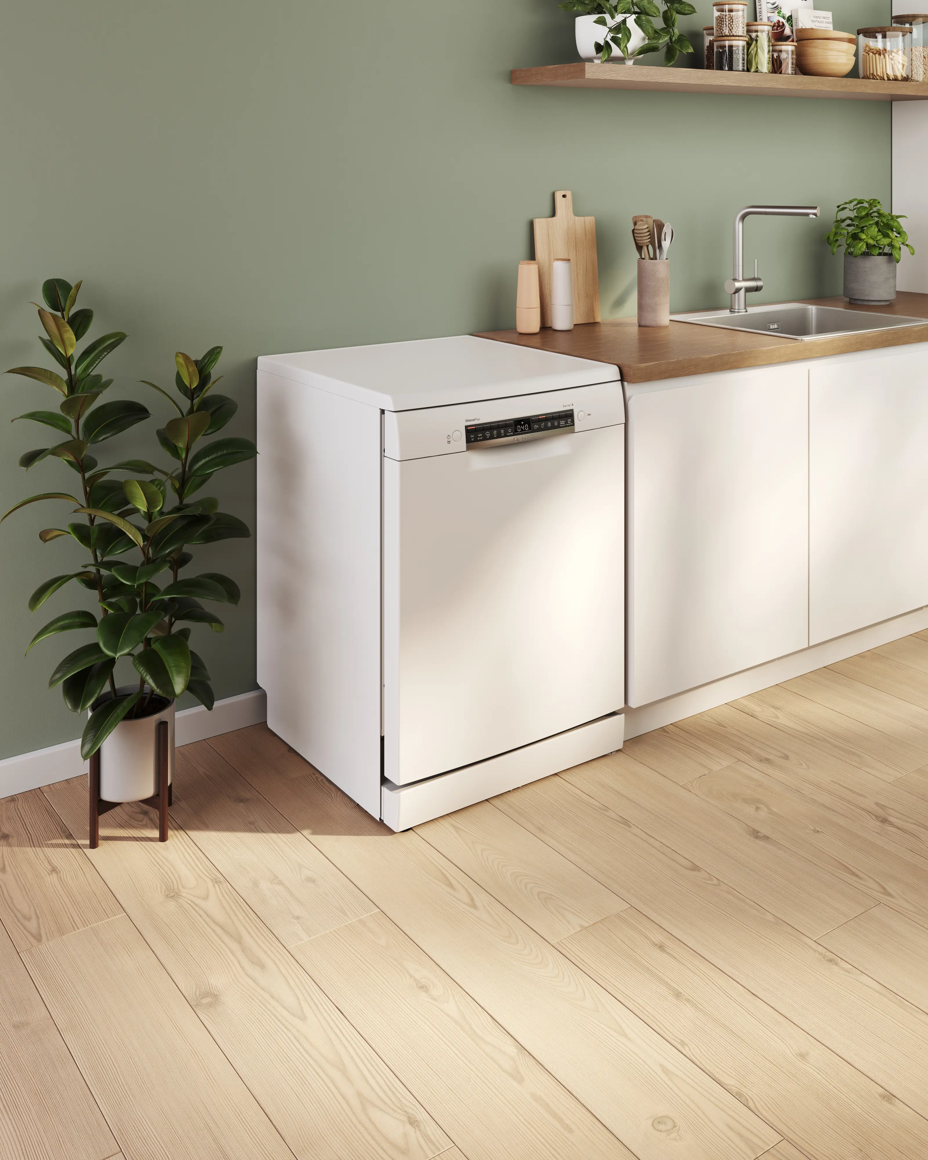 Serie 4 Vrijstaande vaatwasser 60 cm Wit