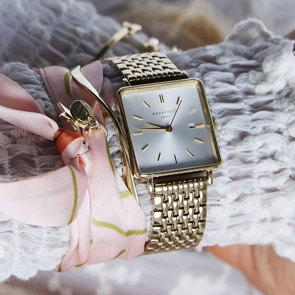 Montre Rosefield The Boxy Blanc