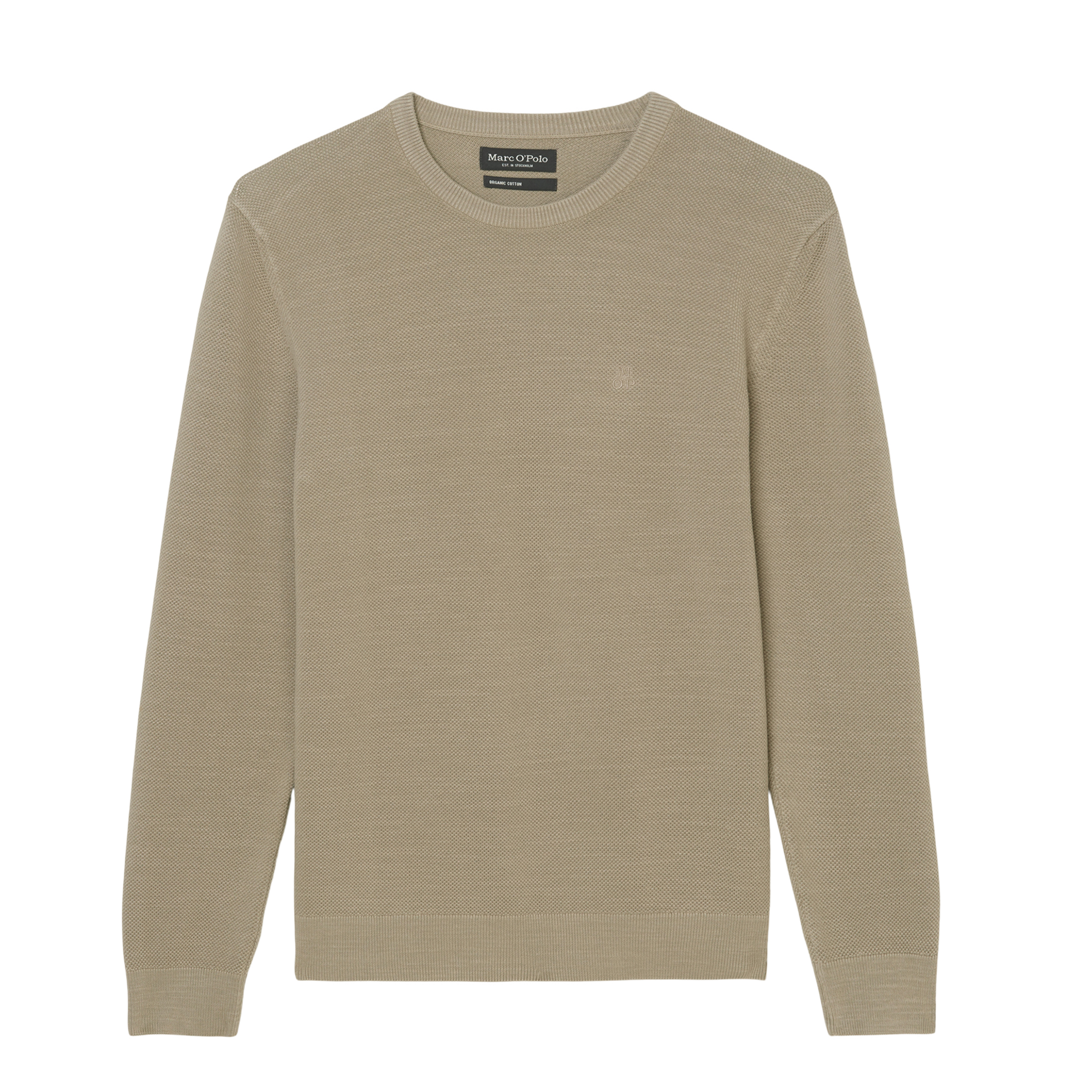 Pull col rond en coton biologique | Beige