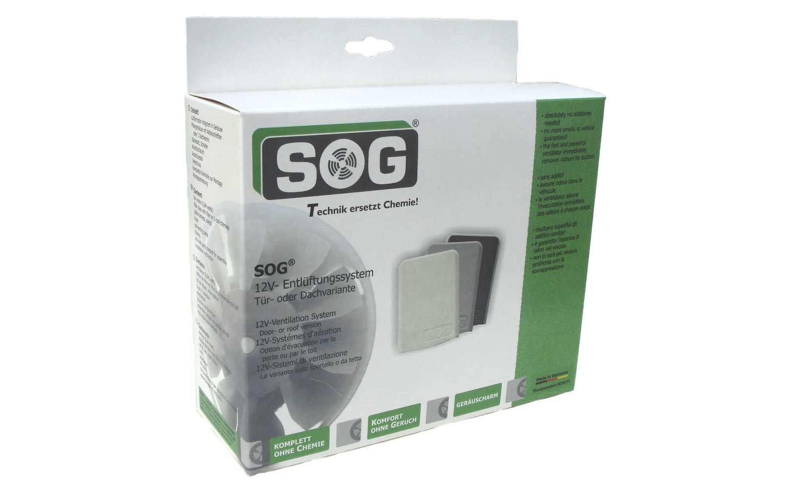 SOG I Typ H (C220) 12V Toilettenentlüftung Türvariante weiß