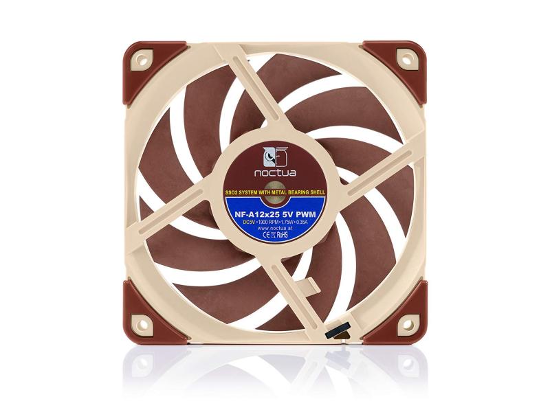Noctua PC-Lüfter NF-A12x25 5V PWM Leiser 5V-Lüfter mit 4-Pin-PWM-Anschluss