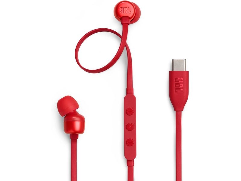 JBL In-Ear-Kopfhörer Tune 310C USB Rot Kabelgebundener Hi-Res In-Ear-Kopfhörer