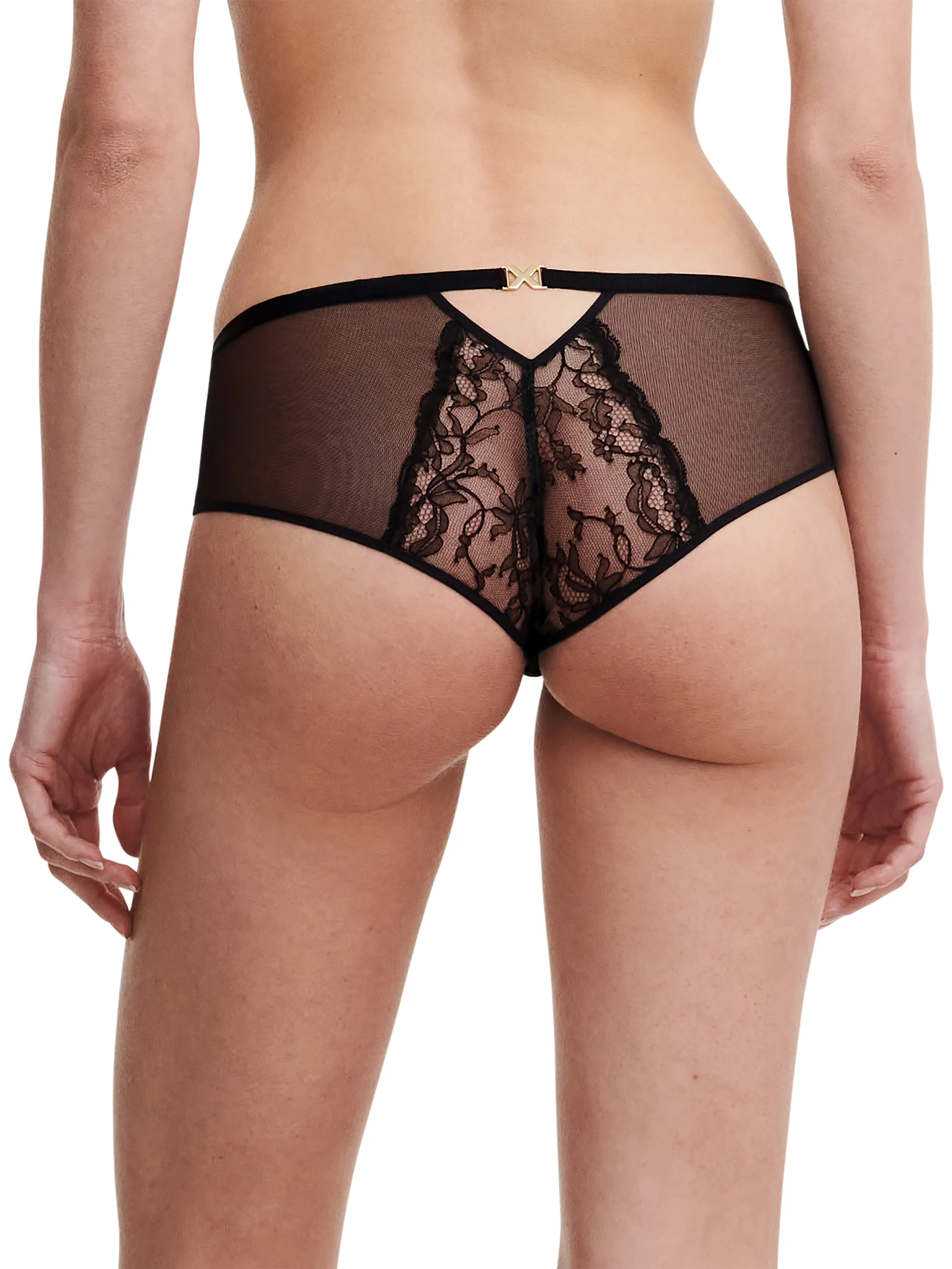 TXTURE - Shorty avec dentelle de leavers | Noir