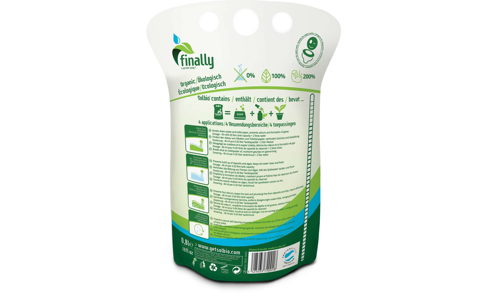 Solbio Original Biologische Sanitärflüssigkeit 0,8 L