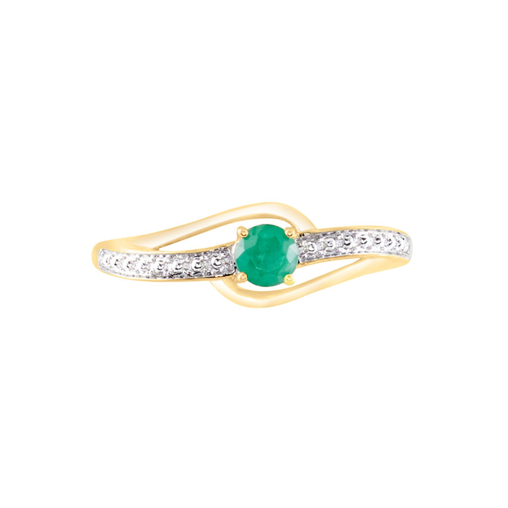 Bague Tanissia Or Jaune Emeraude