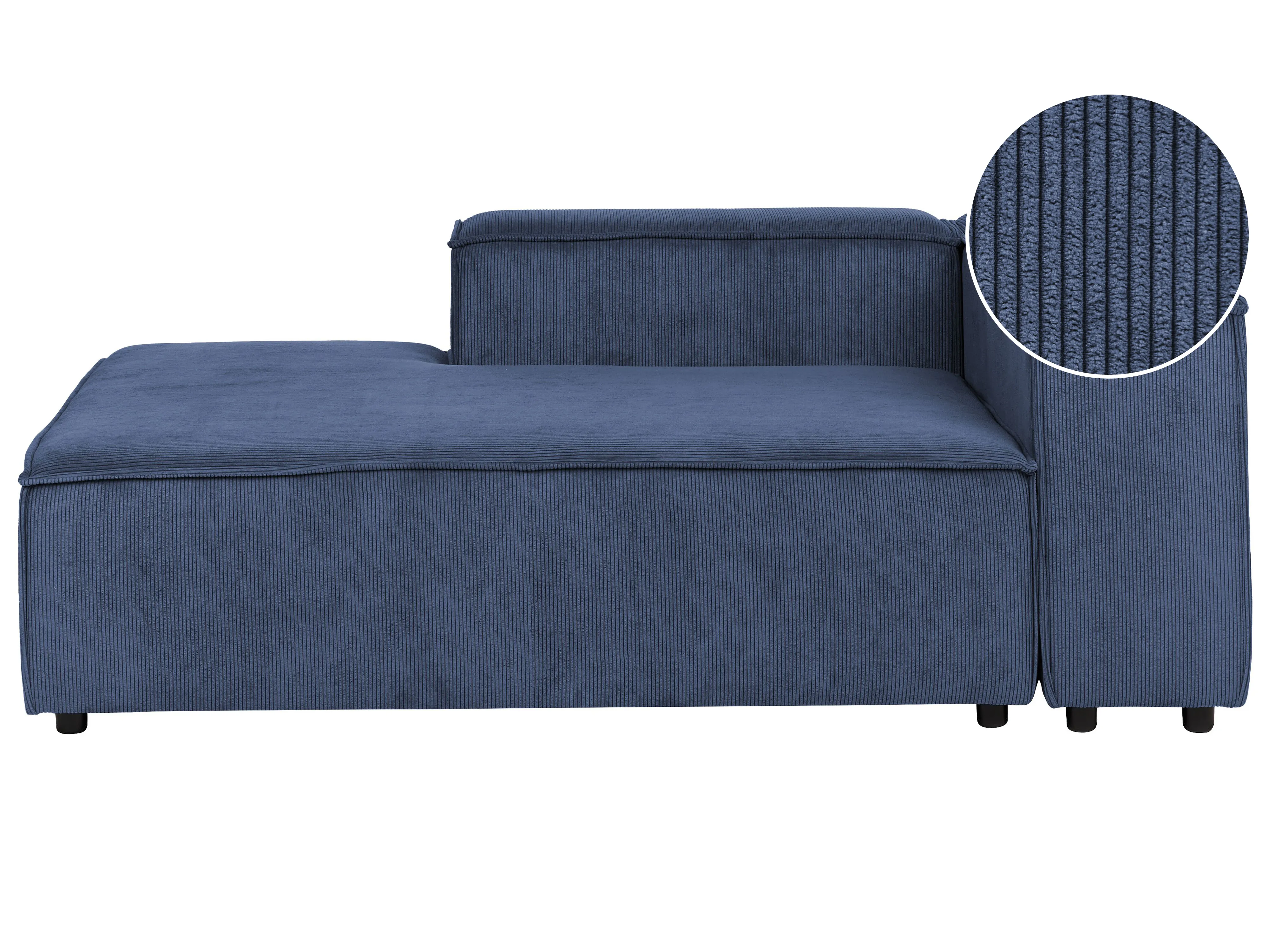 Rechtszijdige chaise longue ARDAL Corduroy Donkerblauw