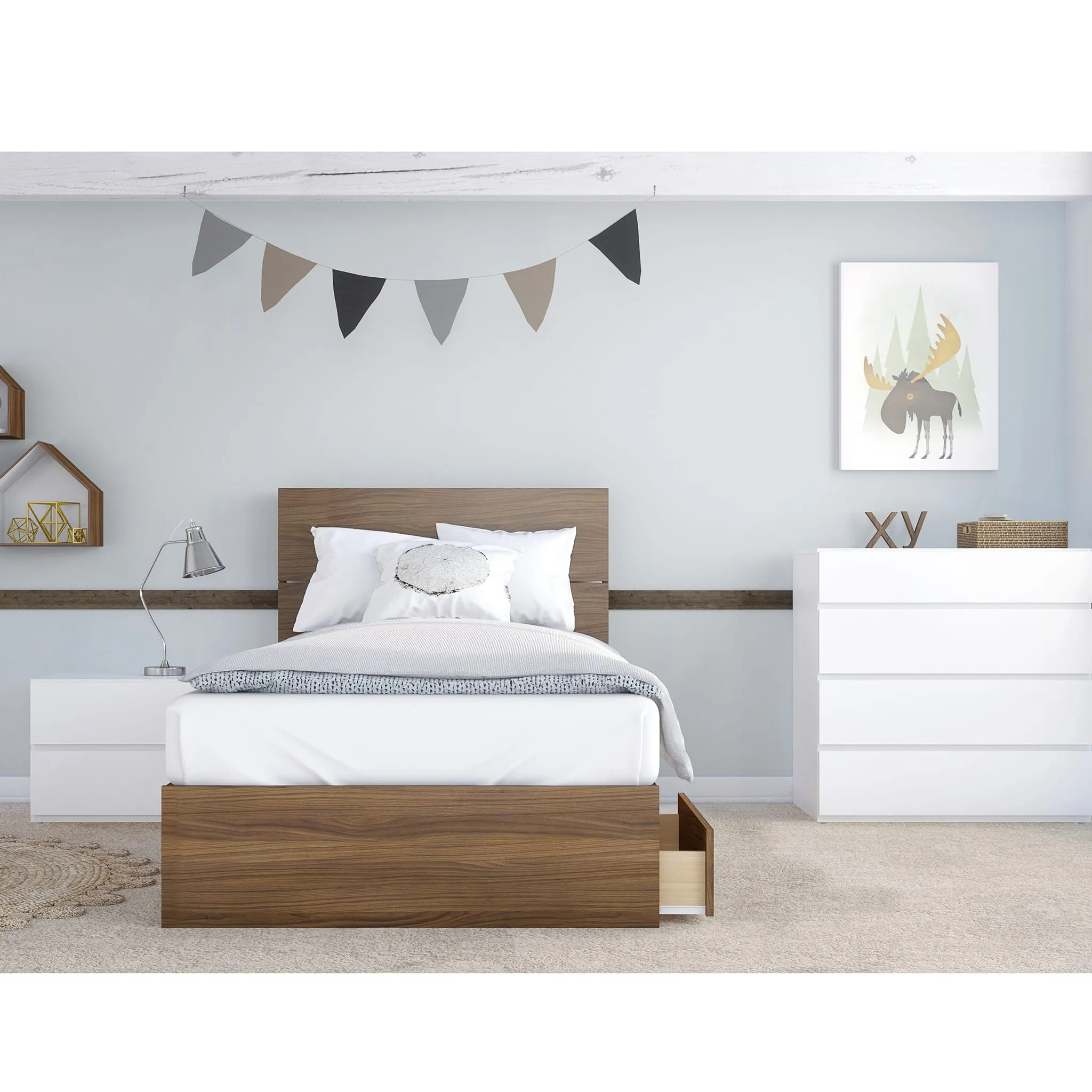 Nexera Table de Nuit Bali - Blanc