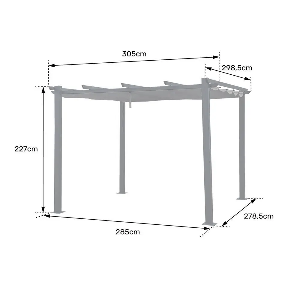 Happy Garden Pergola CASSIS - Beige - Aluminium