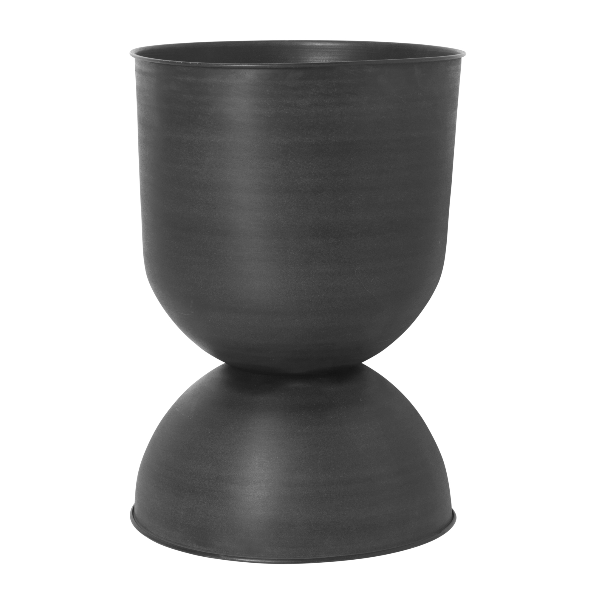 Bloempot Hourglass L zwart