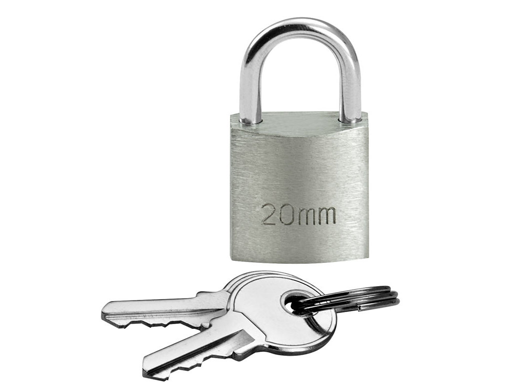CADEADO AUCHAN ALUMINIO COM 2 CHAVES 20MM
