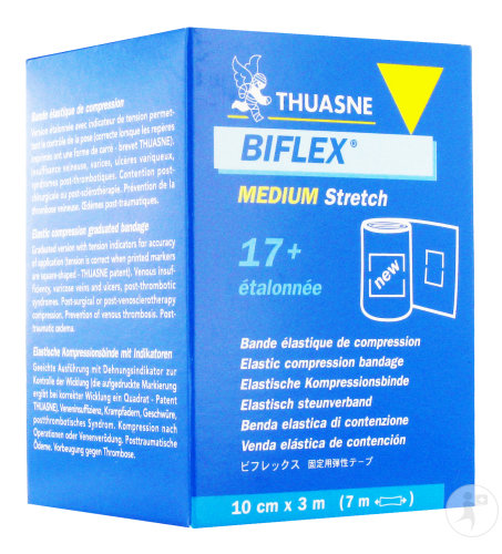 Thuasne Biflex Medium Stretch 17+ Forte Étalonnée Bande Élastique 10cm x 3m Pièce 1
