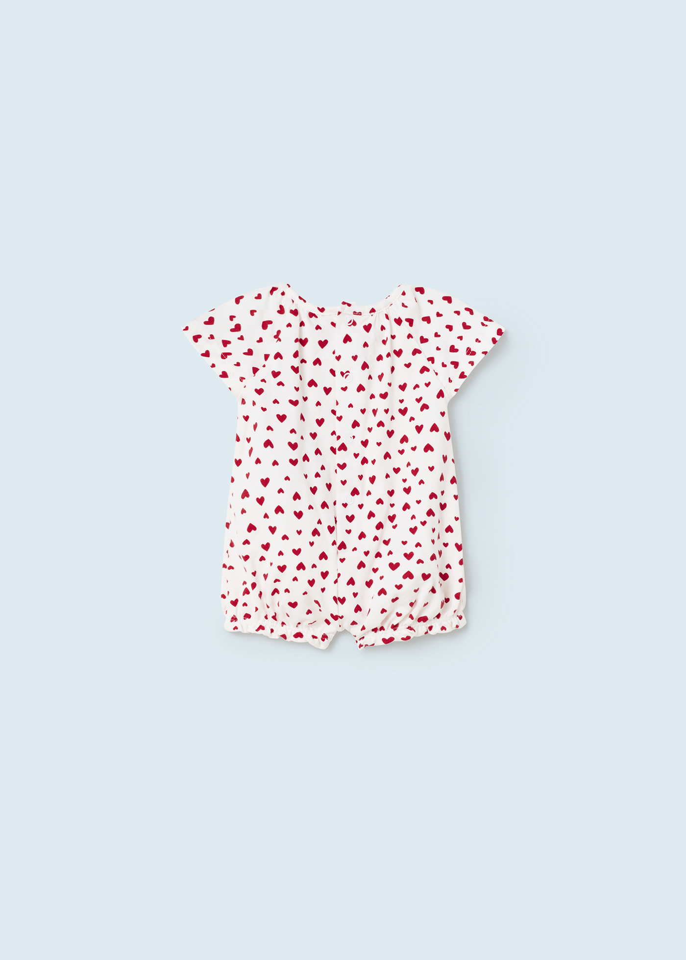 Conjunto de 3 pijamas curtos de algodão sustentável para recém-nascidos.