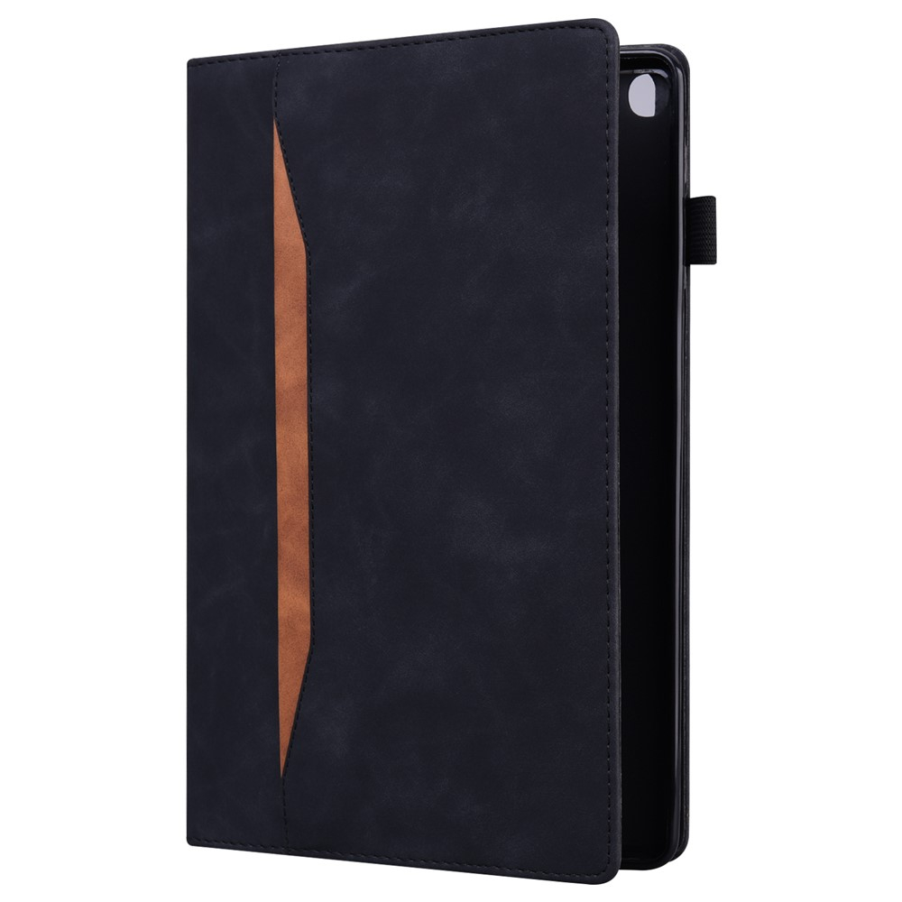 Samsung Galaxy Tab A11 / A9 Leder Tasche Flipcase mit Kartenfächern   S-Pen Halterung - Schwarz