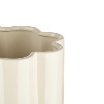 Keramieken vaas crème 19,5x19,5x30 cm
