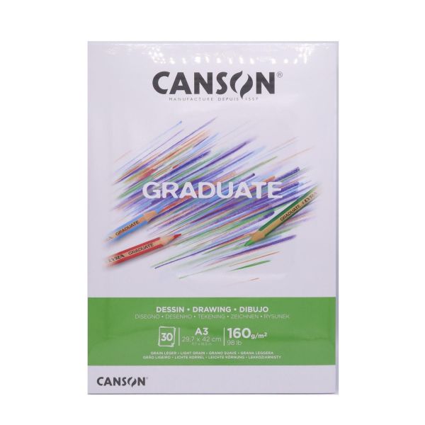 Canson Bloco A3 Graduate Desenho Branco 160Grs 30Fls