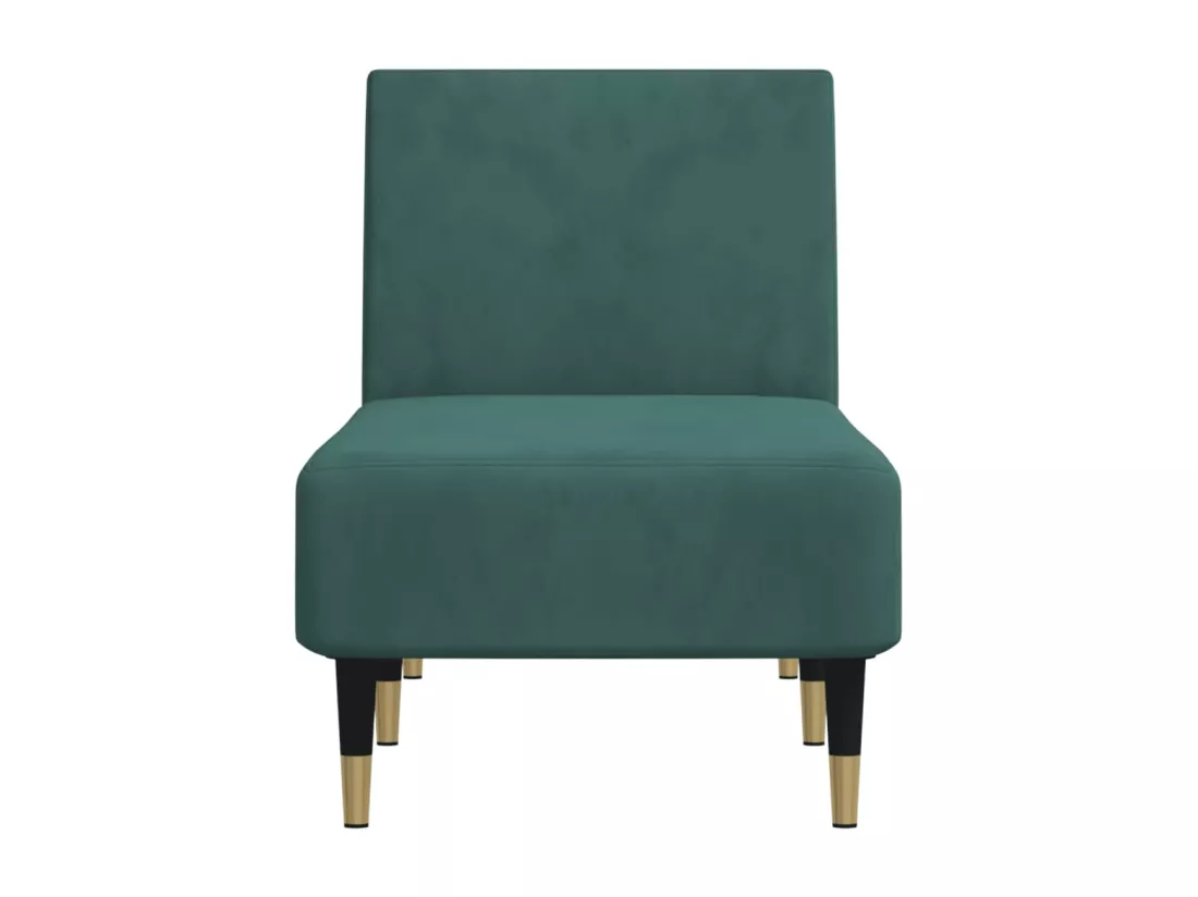 Prolenta Premium - Chaise longue vert foncé velours