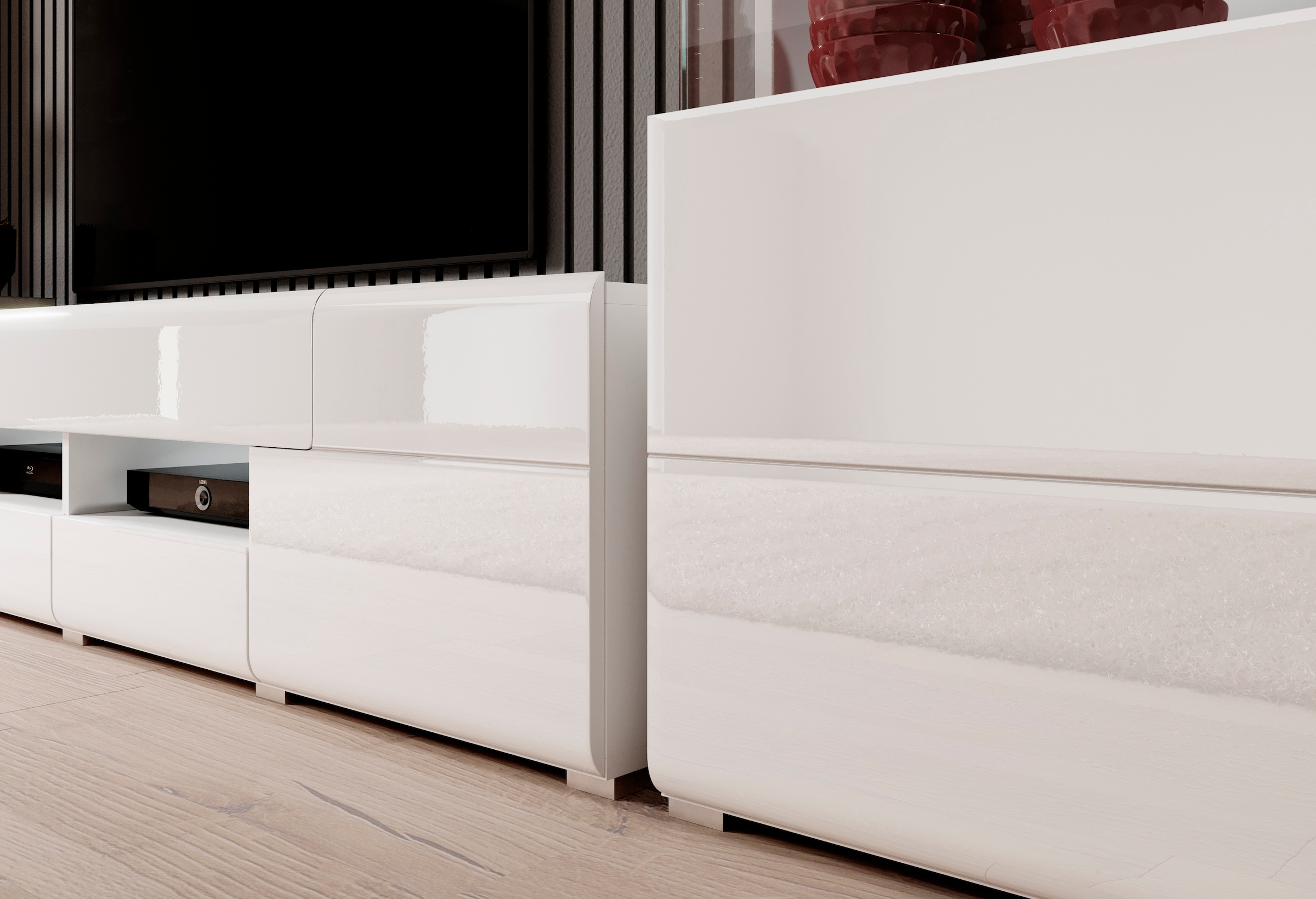 INOSIGN Wohnwand »Toledo,Breite 391cm stilvolle Mediawand ohne Beleuchtung« 5 Stk. tlg.