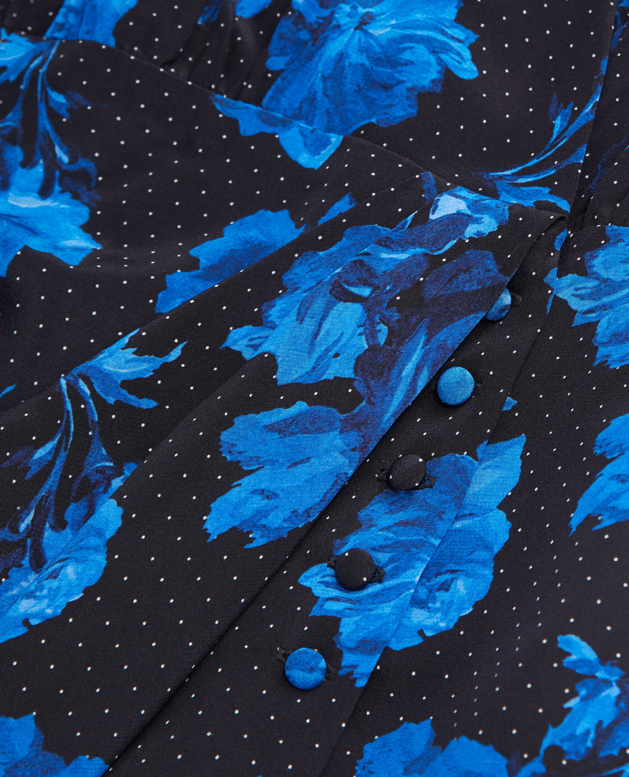 Robe portefeuille courte imprimée en soie