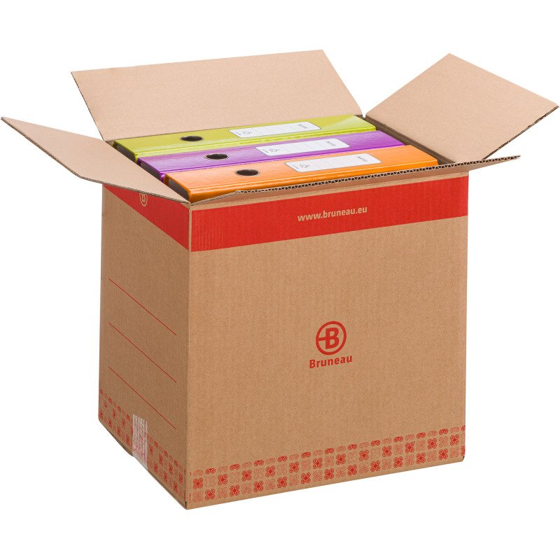 Caisse déménagement Bruneau kraft brun simple cannelure L 35,5 x l 28,5 x H 34 cm