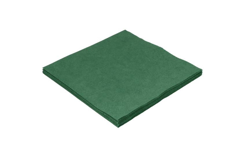 Servet 2 laags 1/4 vouw 33x33cm papier groen