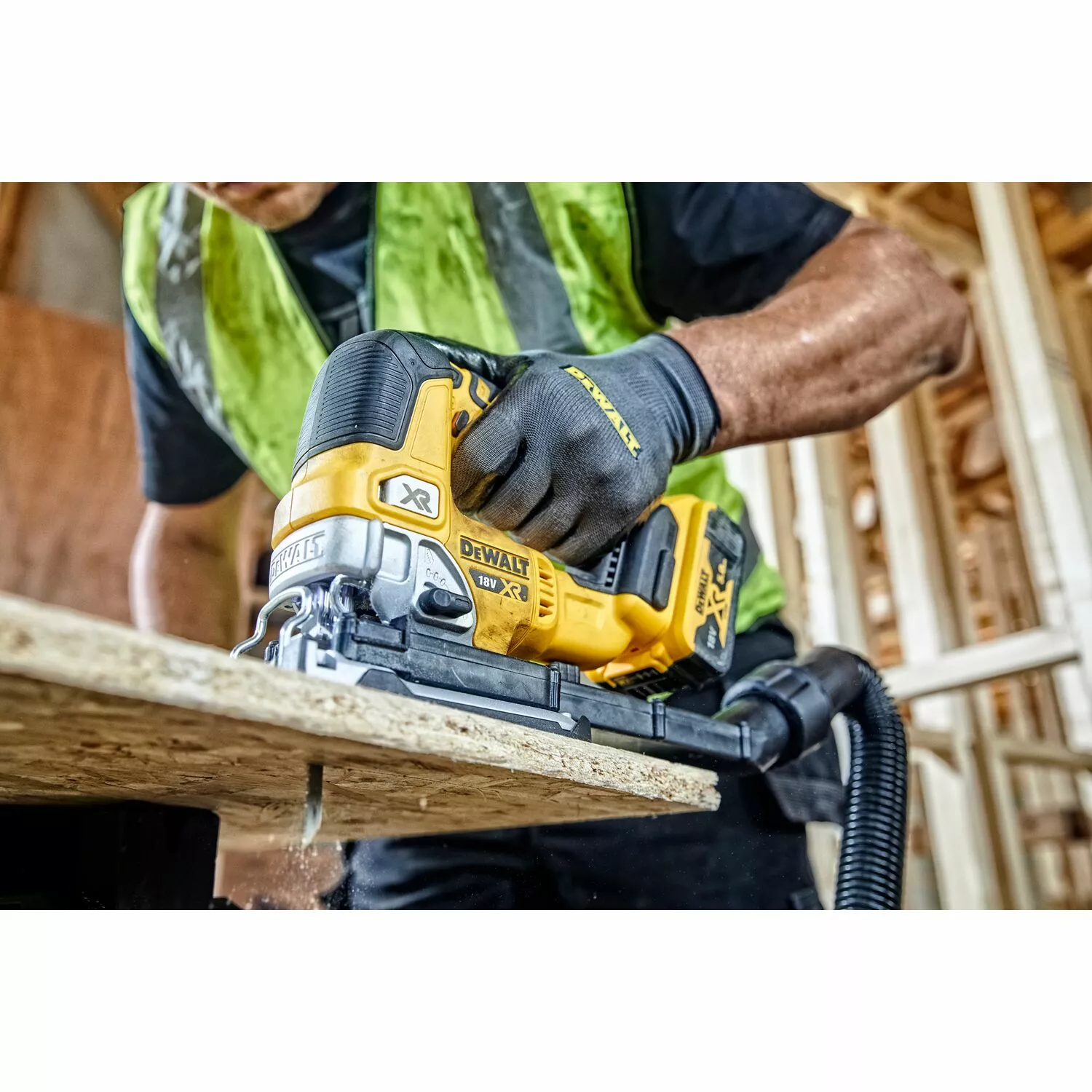 DeWALT DCS334P2 18V Li-Ion accu decoupeerzaag set (2x 5.0Ah accu) in koffer - D-greep - variabel